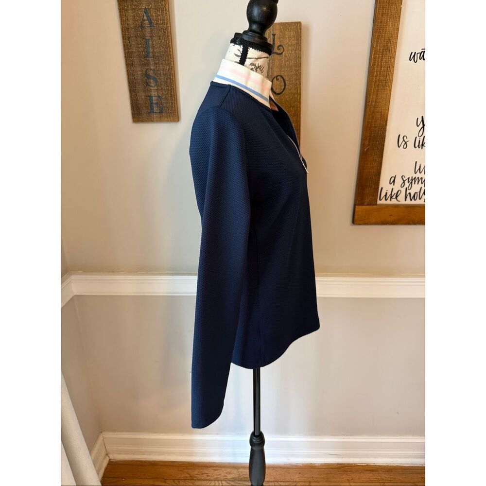 Lady Hagen Women's Quarter-Zip Mock Neck Long Sleeve Golf Top Navy Blue Small - Picture 5 of 9